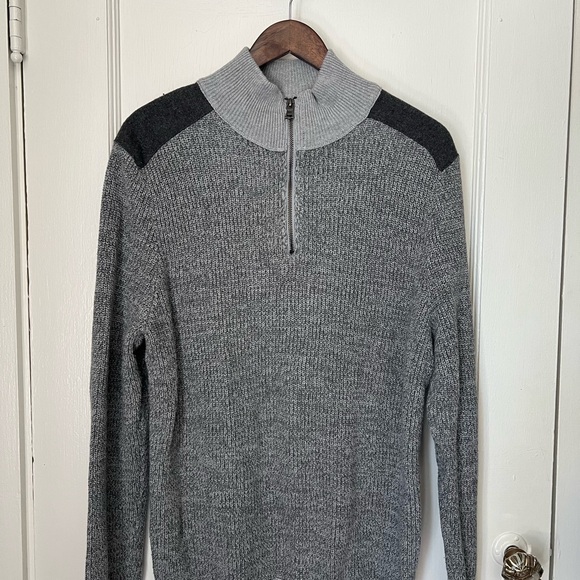 Grey Banana Republic Large knit Quarter Zip - Picture 1 of 4